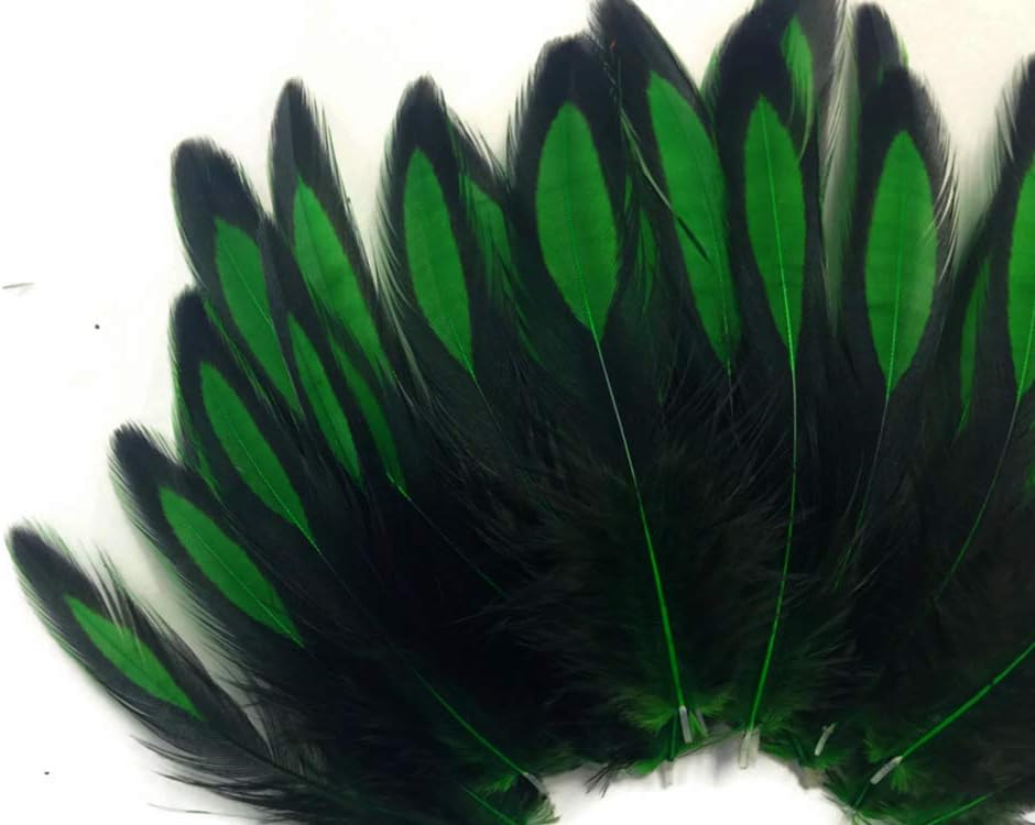1 Dozen - Kelly Green Whiting Farms BLW Laced Hen Cape Loose Feathers