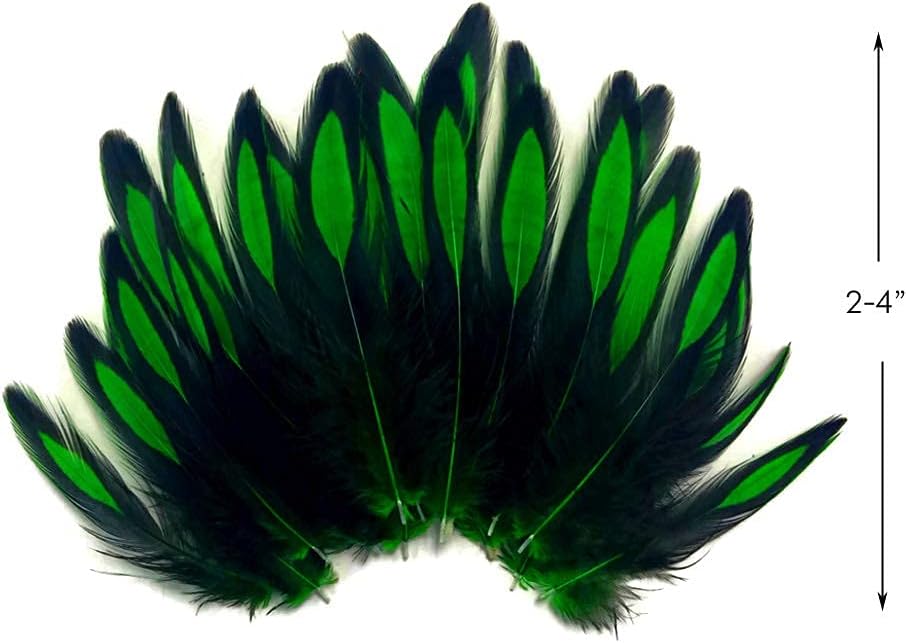 1 Dozen - Kelly Green Whiting Farms BLW Laced Hen Cape Loose Feathers