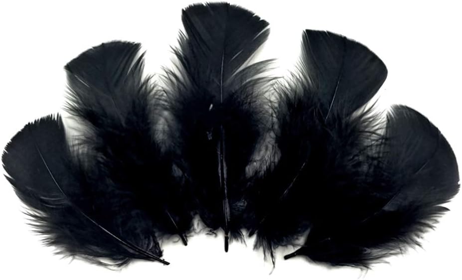 1/4 lbs. - Black Turkey T-Base Wholesale Body Plumage Feathers (Bulk)