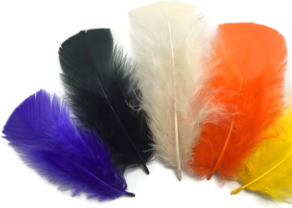 1/4 lbs. - Black Turkey T-Base Wholesale Body Plumage Feathers (Bulk)