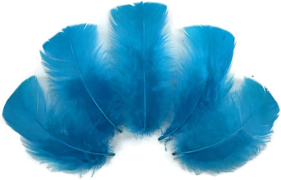 1 Pack - Turquoise Blue Turkey T-Base Plumage Feathers 0.50 Oz.