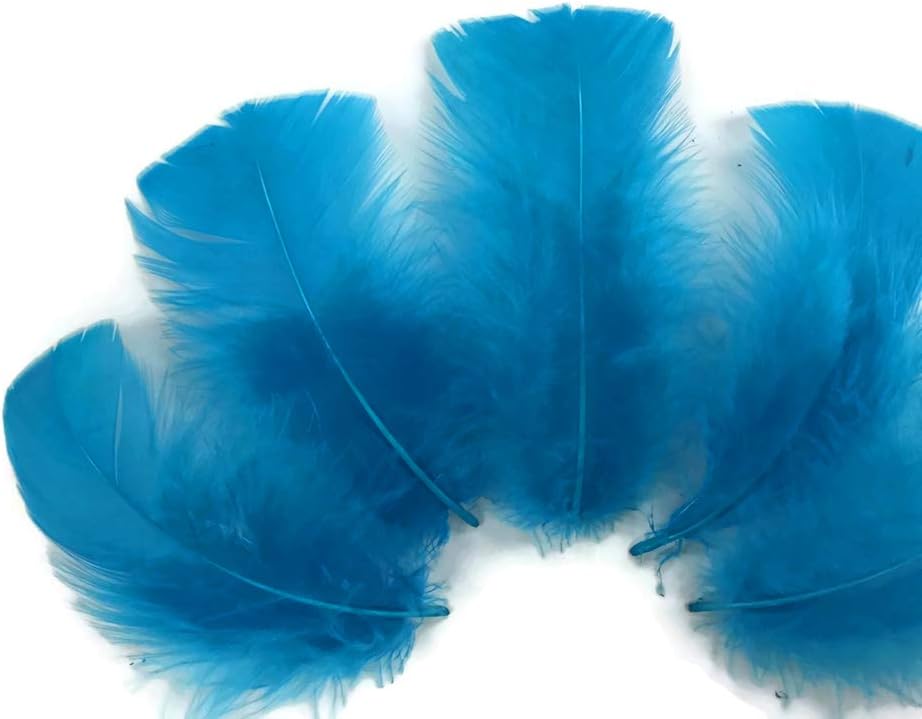 1 Pack - Turquoise Blue Turkey T-Base Plumage Feathers 0.50 Oz.