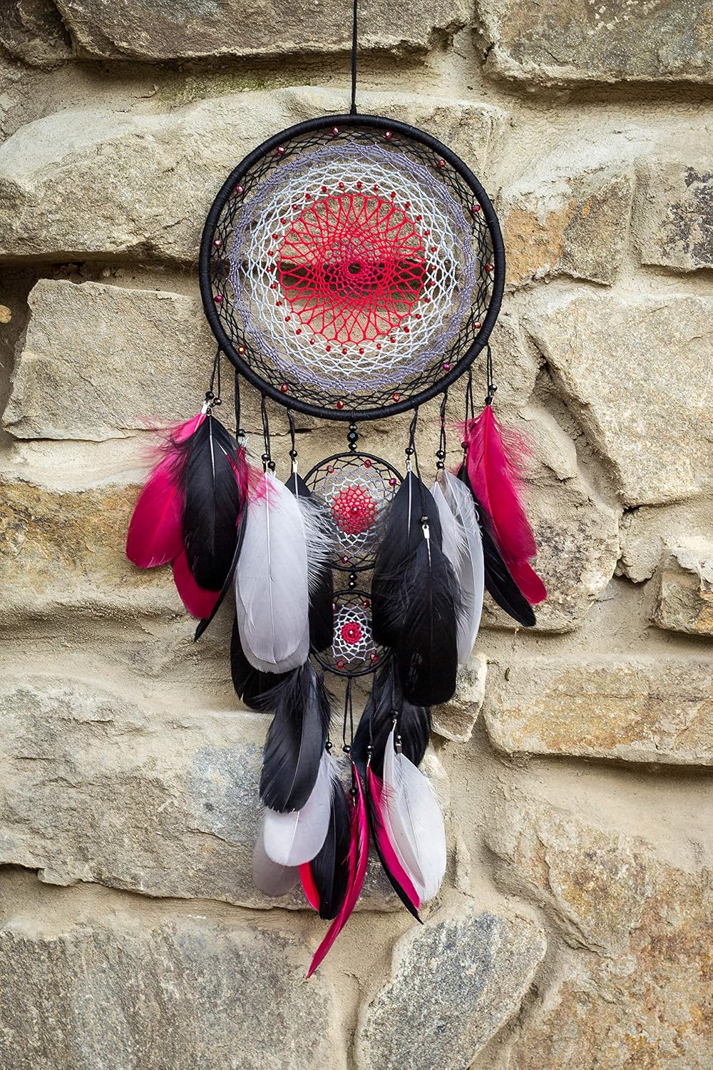 1 Yard - Hot Pink Goose Pallet Parried Dyed Feather Trim