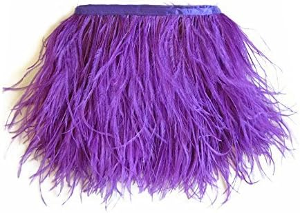 1 Yard - Purple Ostrich Fringe Trim Wholesale Feather (Bulk)