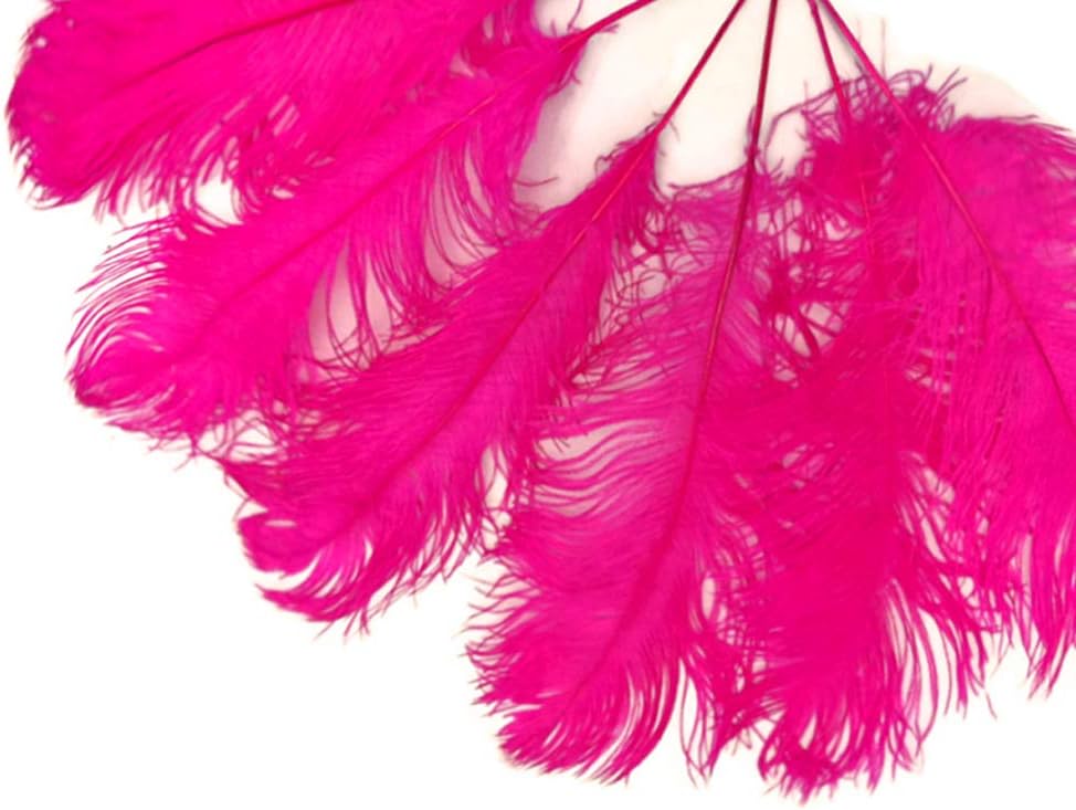 1/2 Lb - 12-16" Hot Pink Ostrich Tail Wholesale Fancy Feathers (Bulk)