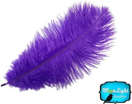 100 Pieces - 11-13" Purple Ostrich Drabs Wholesale Body Feathers (Bulk)