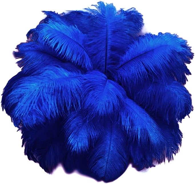 100 Pieces - 6-8" Royal Blue Wholesale Ostrich Drabs Feathers (Bulk)