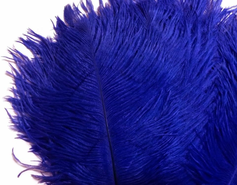 100 Pieces - 6-8" Royal Blue Wholesale Ostrich Drabs Feathers (Bulk)