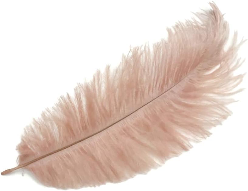 100 Pieces - 6-8" Champagne Wholesale Ostrich Body Drabs Feathers (Bulk)