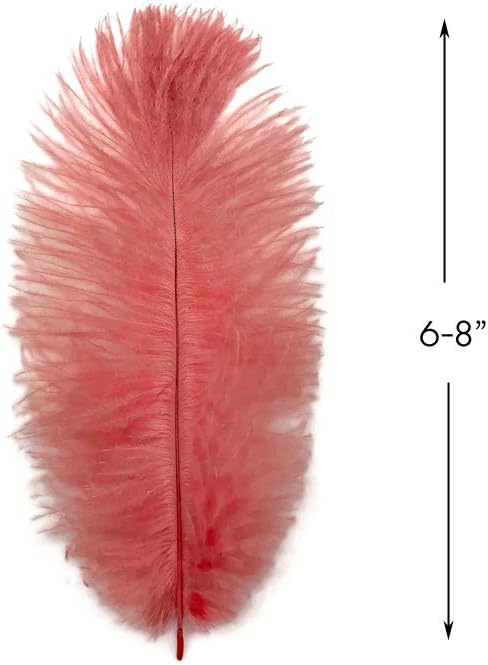 100 Pieces - 6-8" Pink Blush Ostrich Drabs Body Wholesale Feathers (Bulk)