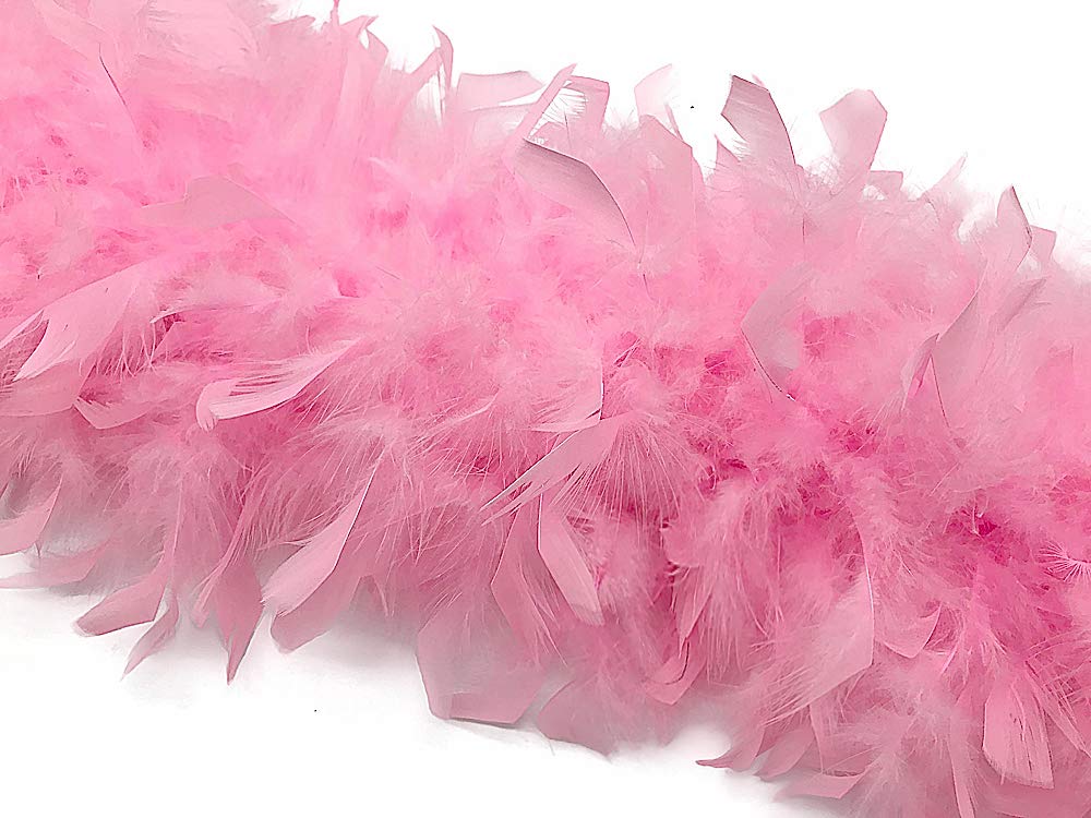 2 Yards - Light Pink Heavy Weight Chandelle Feather Boa | 80 Gram