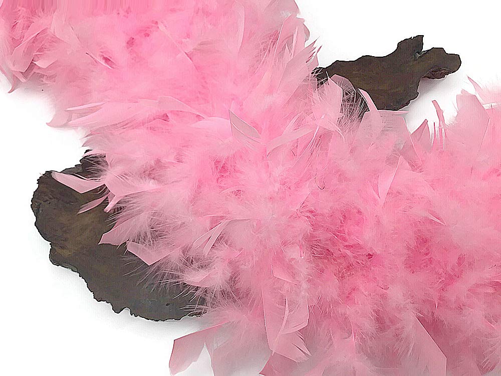 2 Yards - Light Pink Heavy Weight Chandelle Feather Boa | 80 Gram