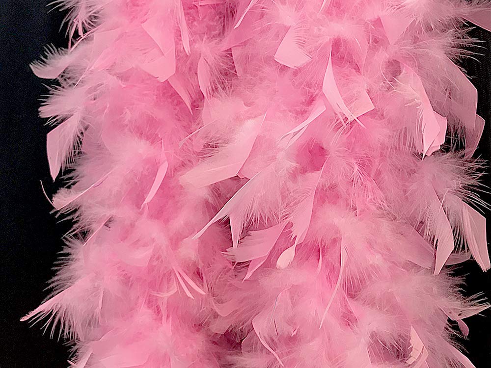 2 Yards - Light Pink Heavy Weight Chandelle Feather Boa | 80 Gram