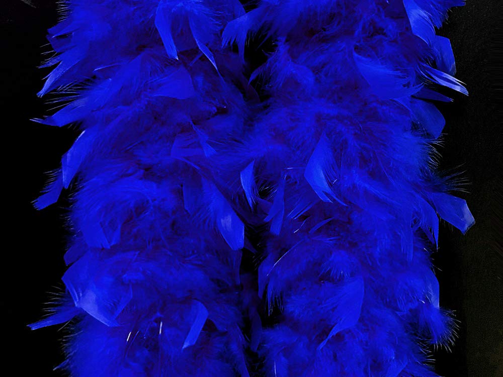 2 Yards - Royal Blue Heavy Weight Chandelle Feather Boa | 80 Gram