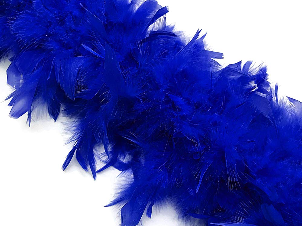 2 Yards - Royal Blue Heavy Weight Chandelle Feather Boa | 80 Gram