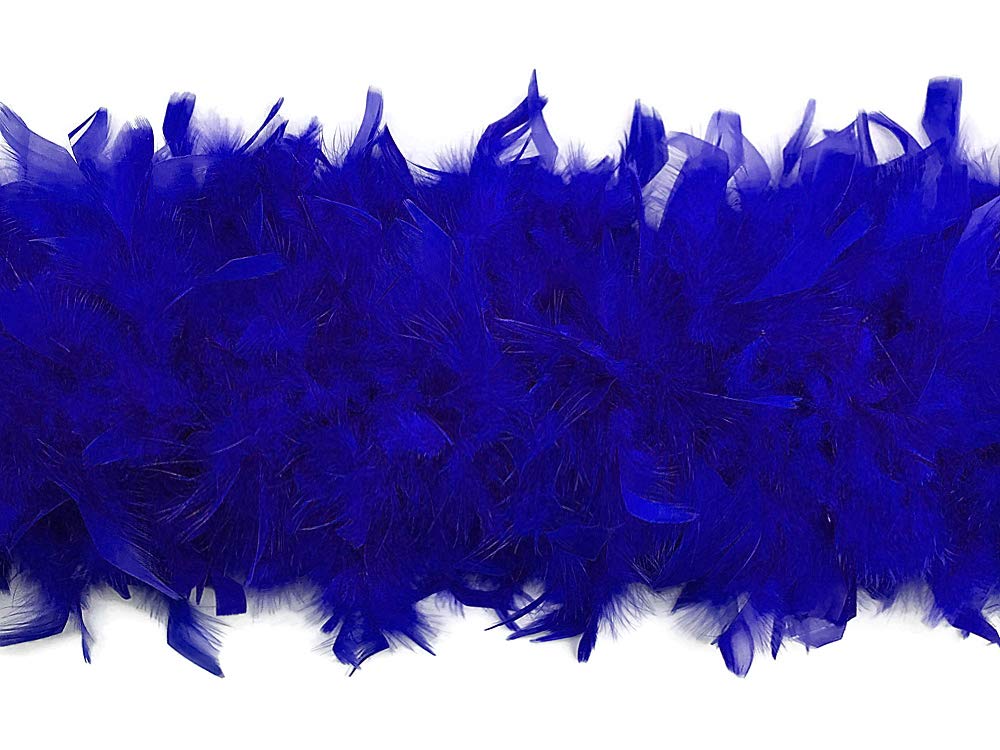 2 Yards - Royal Blue Heavy Weight Chandelle Feather Boa | 80 Gram