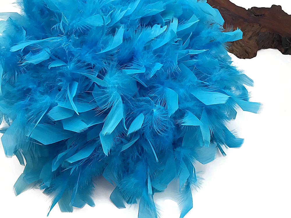 2 Yards - Turquoise Blue Heavy Weight Chandelle Feather Boa | 80 Gram