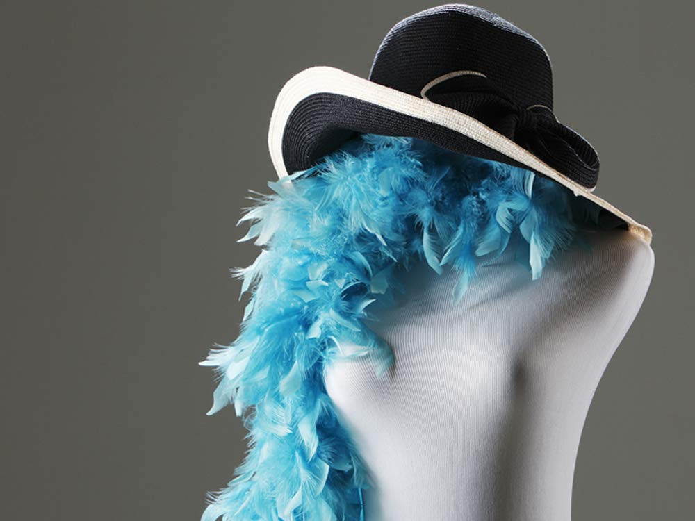 2 Yards - Turquoise Blue Heavy Weight Chandelle Feather Boa | 80 Gram
