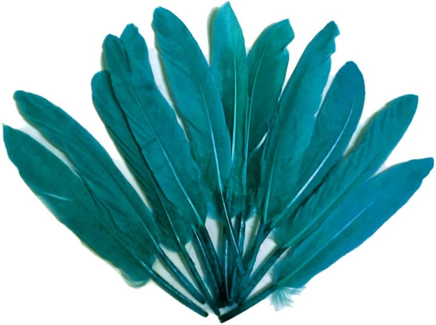 1 Pack - Peacock Green Dyed Duck Cochettes Loose Wing Quill Feather 0.30 Oz.