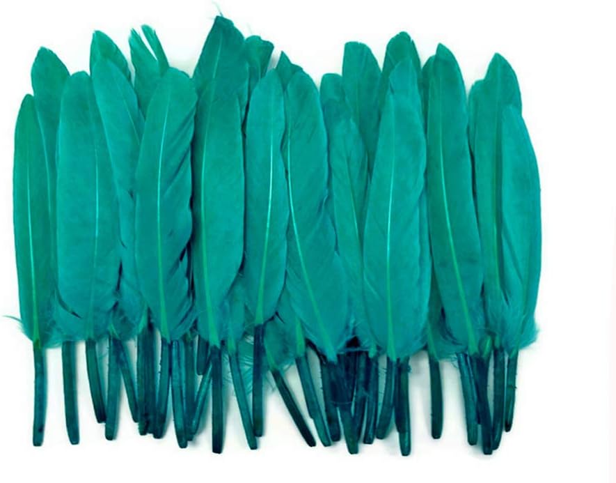1/4 Lb. - Peacock Green Dyed Duck Cochettes Loose Wing Quill Wholesale Feather (Bulk)