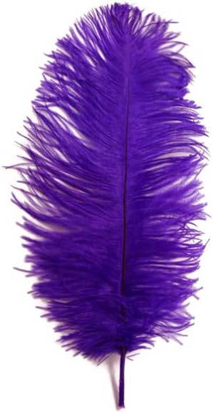 10 Pieces - 11-13" Purple Bleached & Dyed Ostrich Drabs Body Feathers
