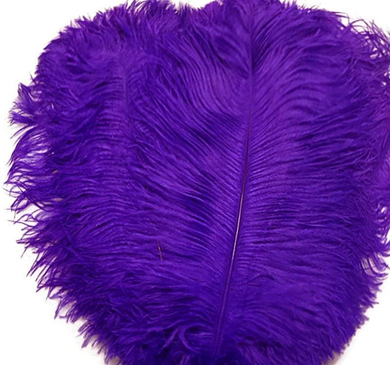 1/2 lb. - 14-17" Purple Ostrich Large Body Drab Wholesale Feathers (Bulk)