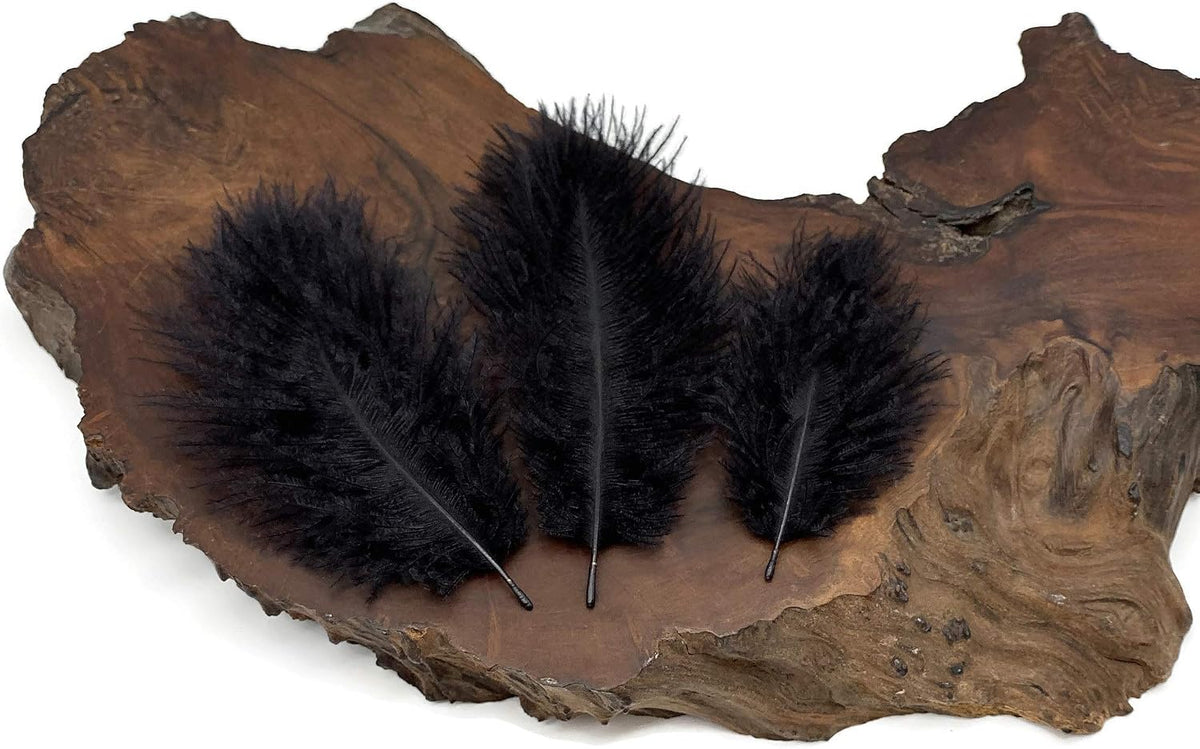 1 Pack - Black Ostrich Small Confetti Feathers 0.3 Oz