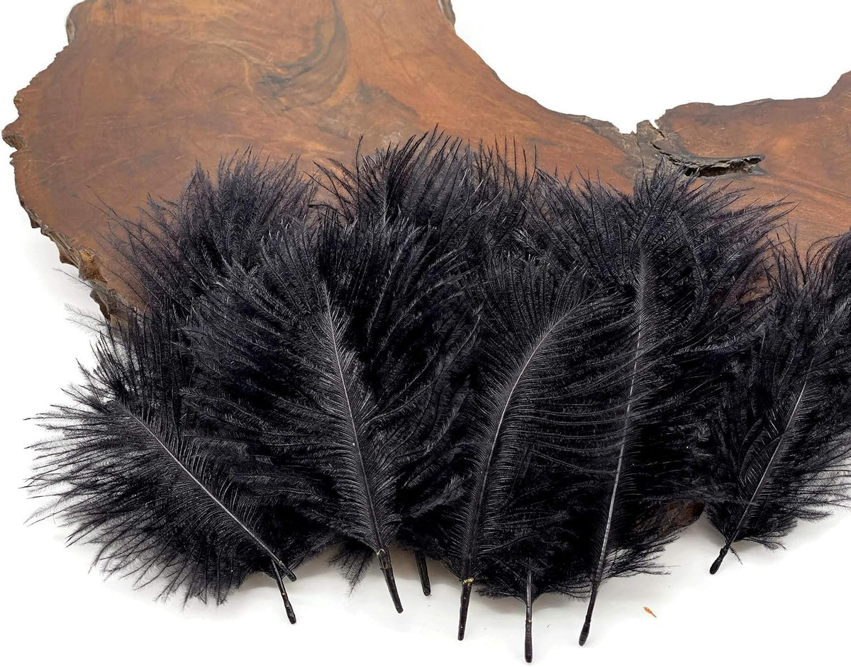 Wholesale Pack - Black Ostrich Small Confetti Feathers (Bulk)