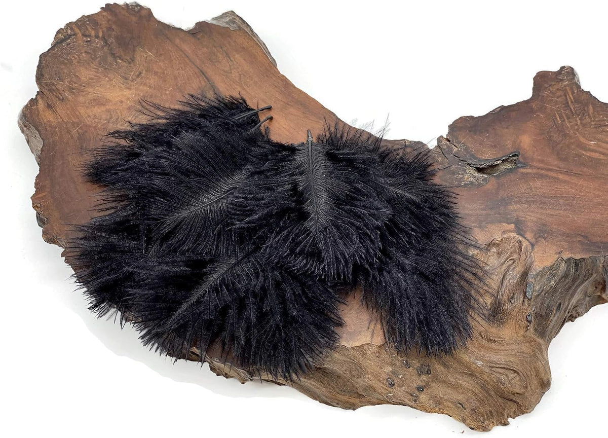 Wholesale Pack - Black Ostrich Small Confetti Feathers (Bulk)