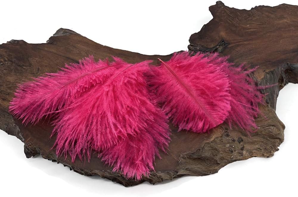 Wholesale Pack - Claret Ostrich Small Confetti Feathers (Bulk)