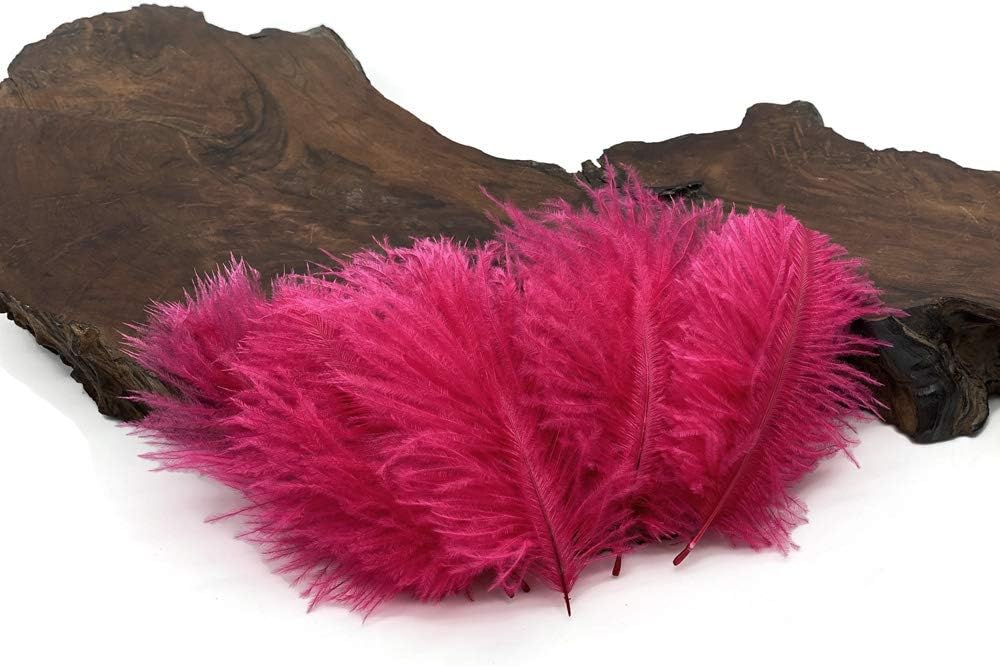 Wholesale Pack - Claret Ostrich Small Confetti Feathers (Bulk)