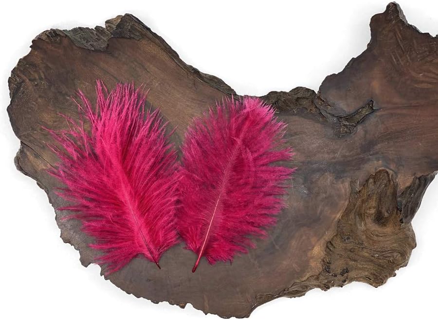 Wholesale Pack - Claret Ostrich Small Confetti Feathers (Bulk)