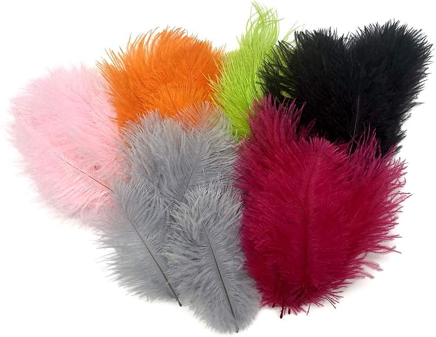 Wholesale Pack - Claret Ostrich Small Confetti Feathers (Bulk)