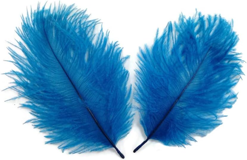 1 Pack - Turquoise Blue Ostrich Small Confetti Feathers 0.3 Oz