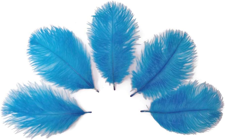 Wholesale Pack - Turquoise Blue Ostrich Small Confetti Feathers (Bulk)