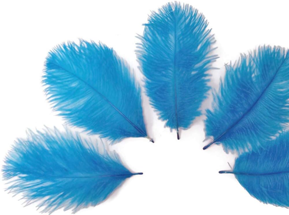 1 Pack - Turquoise Blue Ostrich Small Confetti Feathers 0.3 Oz