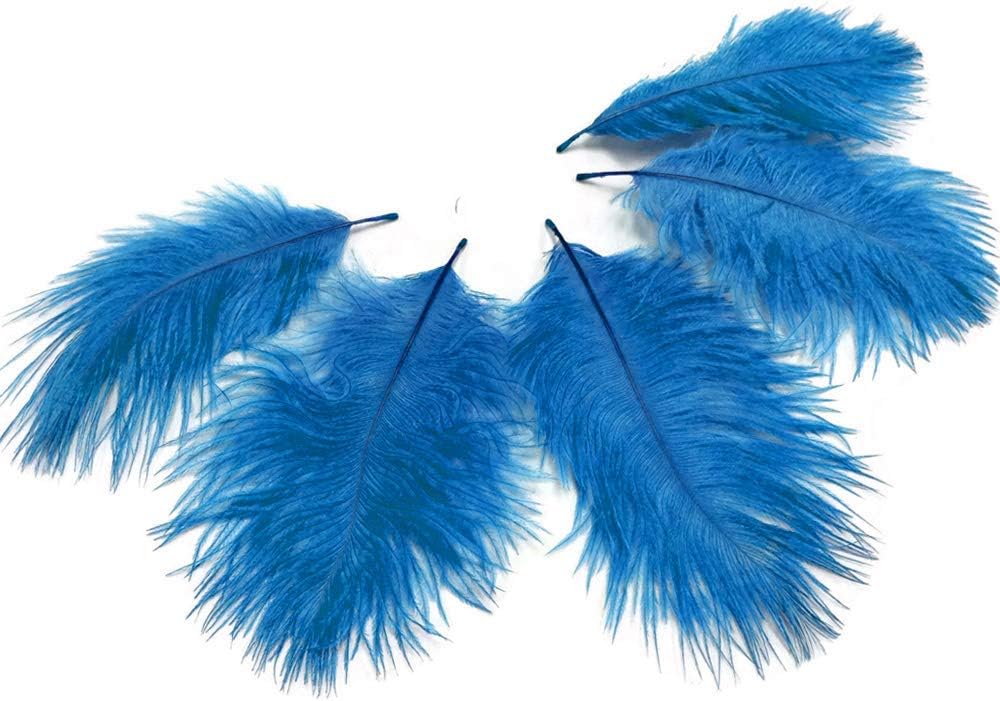 Wholesale Pack - Turquoise Blue Ostrich Small Confetti Feathers (Bulk)