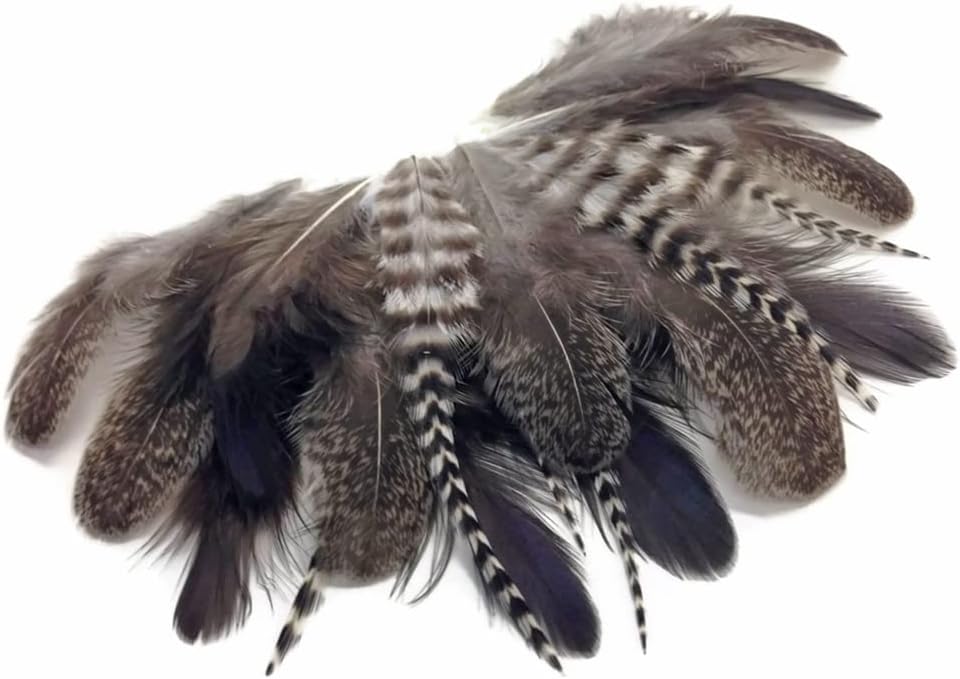 2 Dozen - Mix Natural Brahma Hen Loose Feather