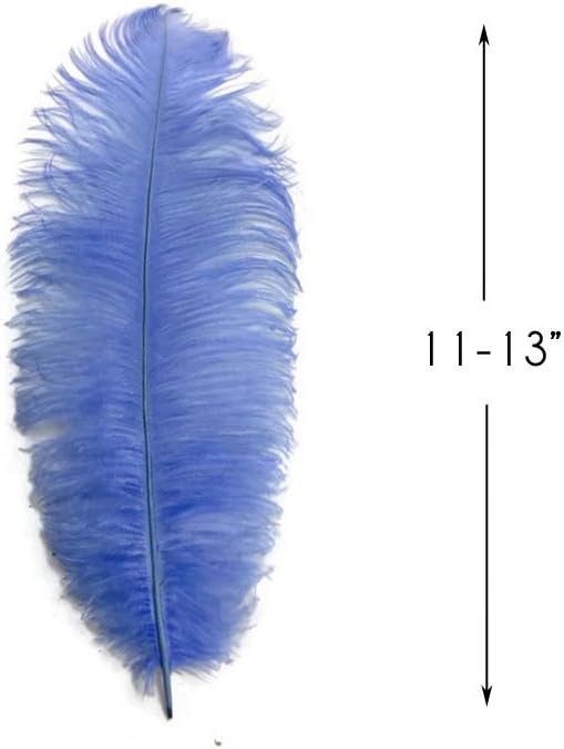 100 Pieces - 11-13" Light Blue Wholesale Ostrich Drabs Feathers (Bulk)