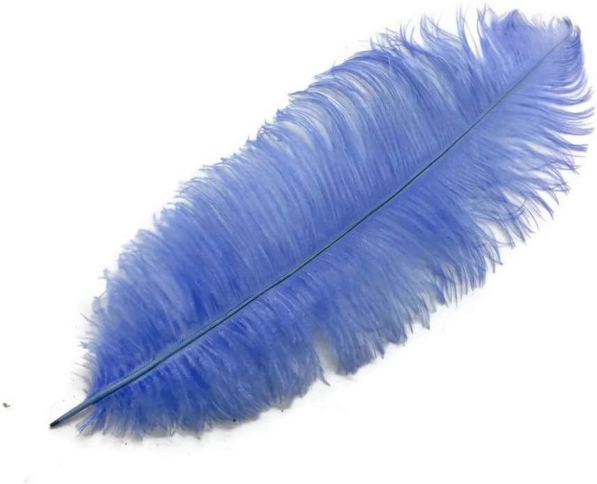 100 Pieces - 11-13" Light Blue Wholesale Ostrich Drabs Feathers (Bulk)