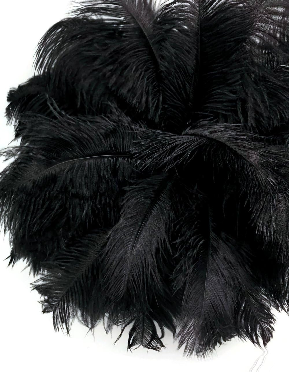 100 Pieces - 11-13" Black Ostrich Drabs Wholesale Body Feathers (Bulk)