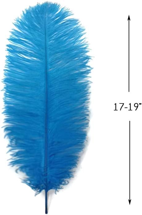 1/2 Lb. - 19-24" Turquoise Ostrich Extra Long Drab Wholesale Feathers (Bulk)