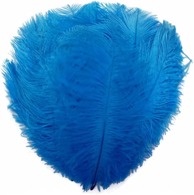 1/2 Lb. - 19-24" Turquoise Ostrich Extra Long Drab Wholesale Feathers (Bulk)