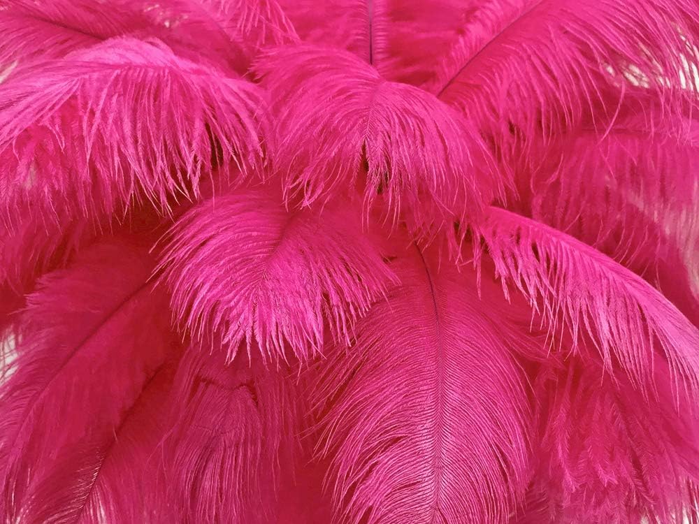 1/2 lb. - 14-17" Hot Pink Ostrich Large Body Drab Wholesale Feathers (Bulk)