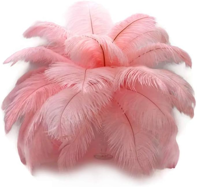 1/2 lb. - 14-17" Baby Pink Ostrich Large Body Drab Wholesale Feathers (Bulk)