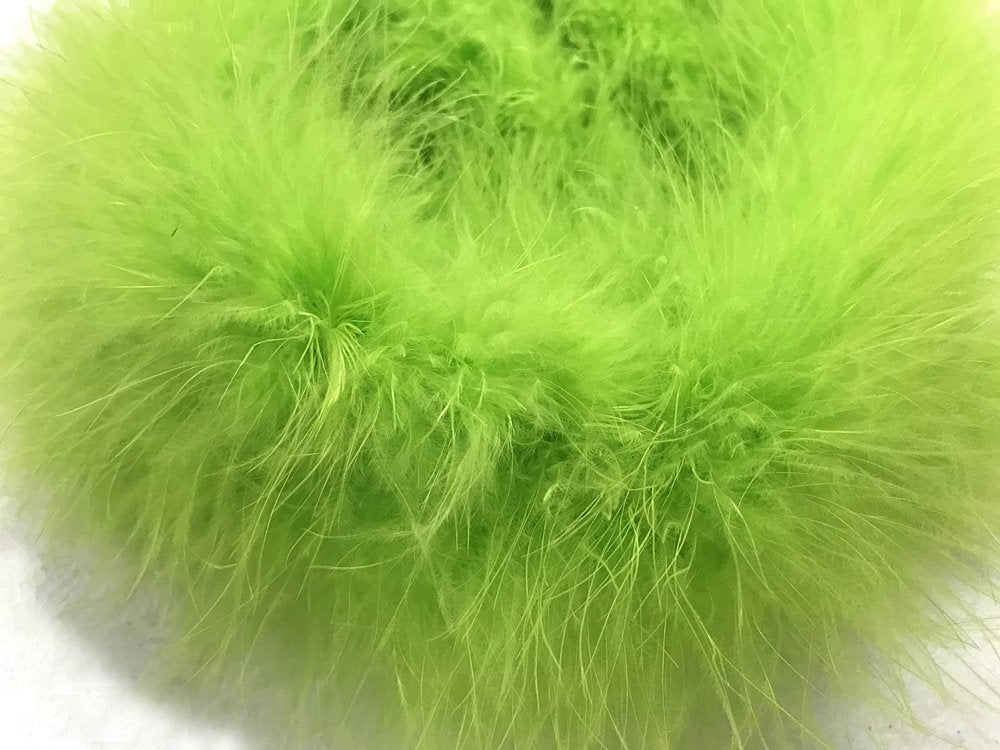 2 Yards - Lime Green Turkey Medium Weight Marabou Feather Boa 25 Gram