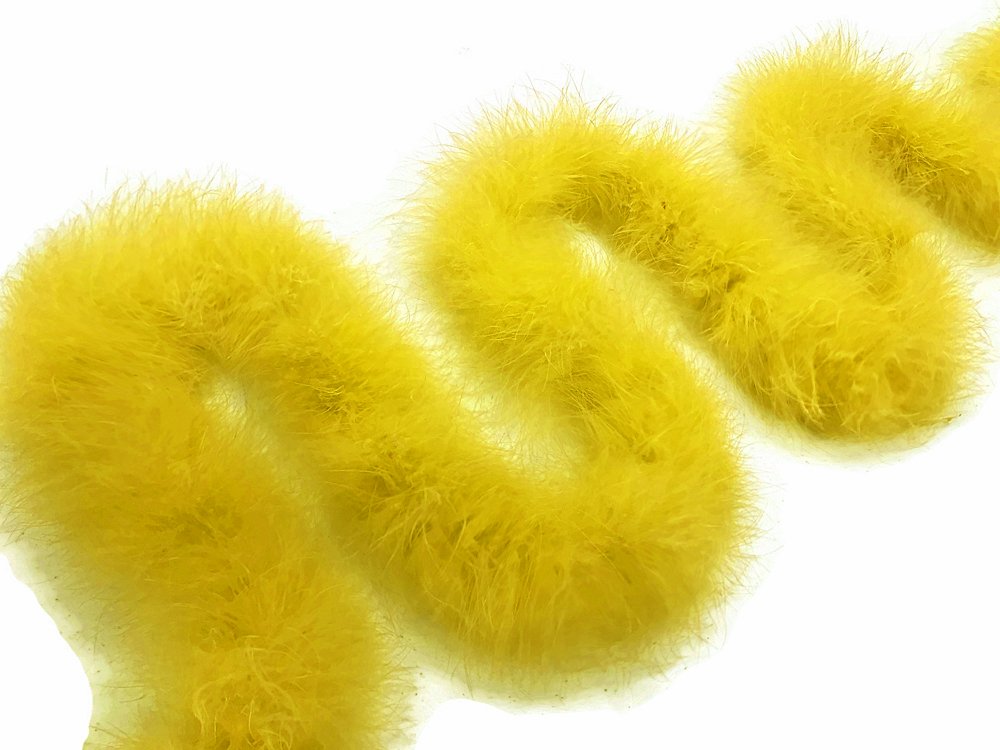 2 Yards - Yellow Turkey Medium Weight Marabou Feather Boa 25 Gram