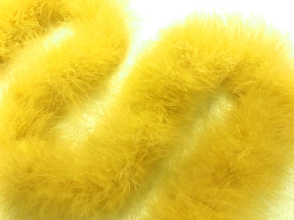 2 Yards - Yellow Turkey Medium Weight Marabou Feather Boa 25 Gram