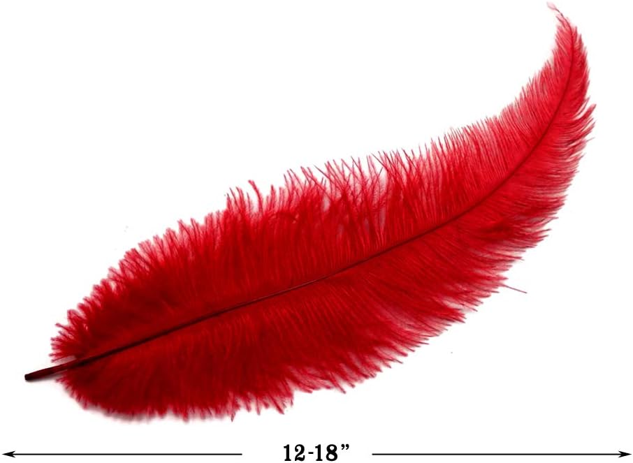 1/2 Lb. - Red Mini Spads Ostrich Wholesale Chick Body Feathers (Bulk)