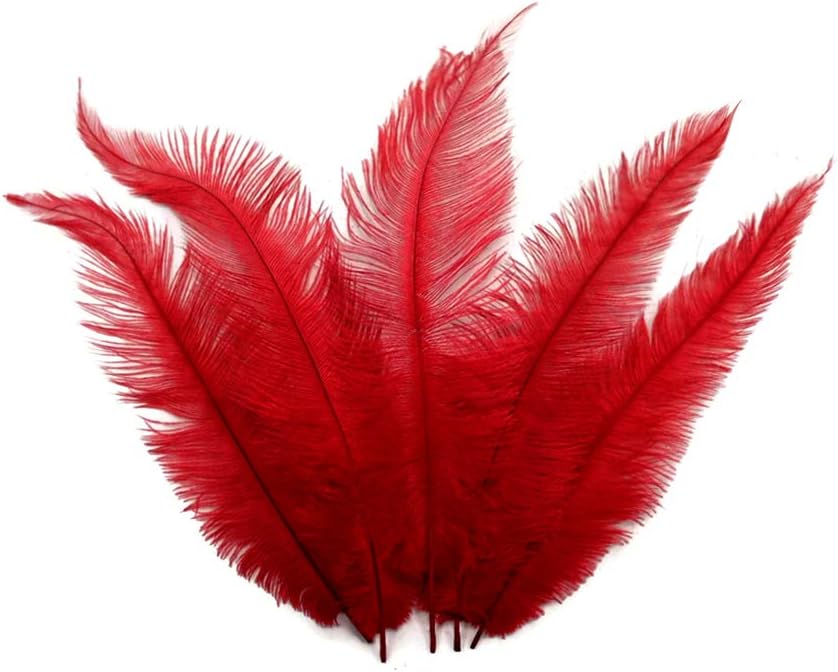 1/2 Lb. - Red Mini Spads Ostrich Wholesale Chick Body Feathers (Bulk)